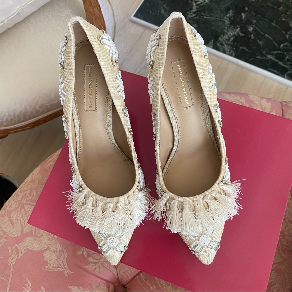 Antonio Melani Monicha Beaded Embroidered Heels